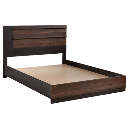 Azalia Wood California King Panel Bed Walnut