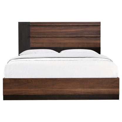 Azalia Wood California King Panel Bed Walnut