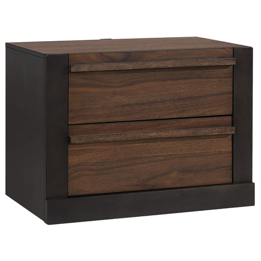 Azalia 2-drawer Nightstand Walnut