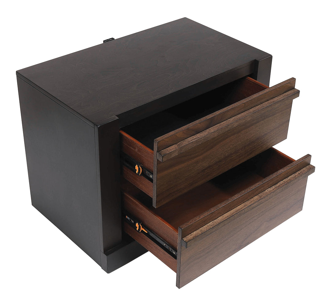 Azalia 2-drawer Nightstand Walnut