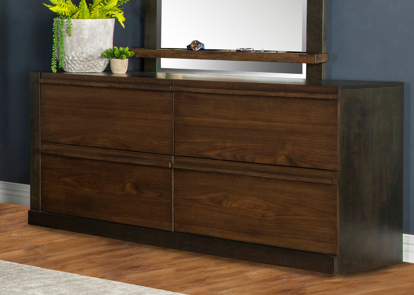 Azalia 4-drawer Dresser Walnut