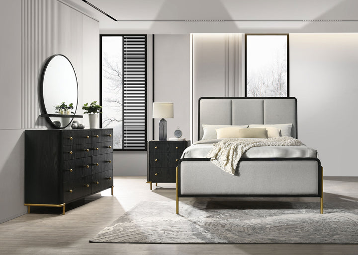 Arini 4-piece Eastern King Bedroom Set Black and Grey