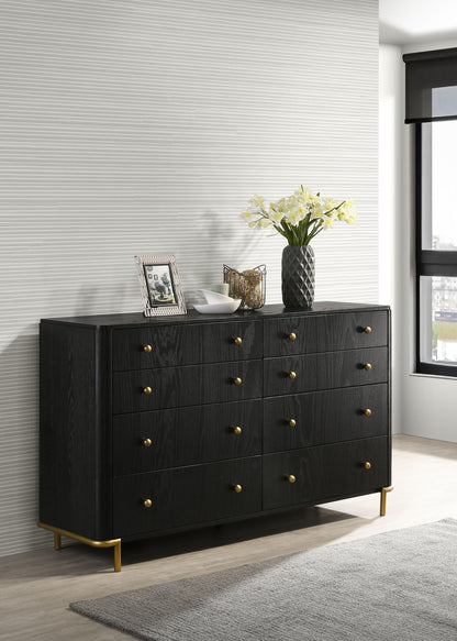 Arini 8-drawer Dresser Black