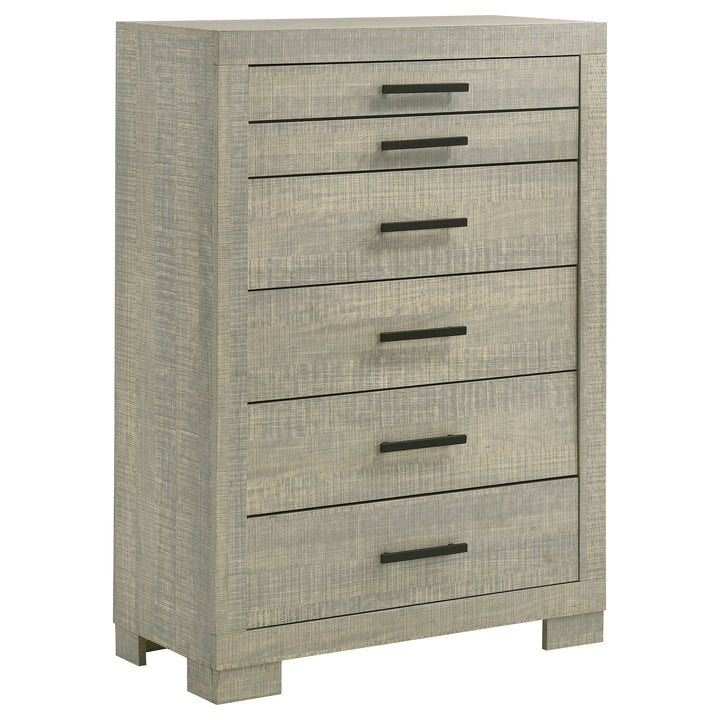 Channing 5-drawer Bedroom Chest Rough Sawn Grey Oak