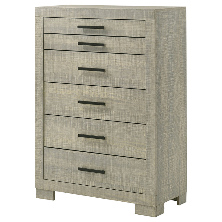 Channing 5-drawer Bedroom Chest Rough Sawn Grey Oak