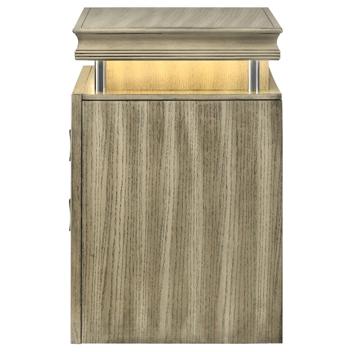 Giselle 3-drawer Nightstand Rustic Beige