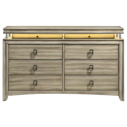 Giselle 8-drawer Dresser Rustic Beige