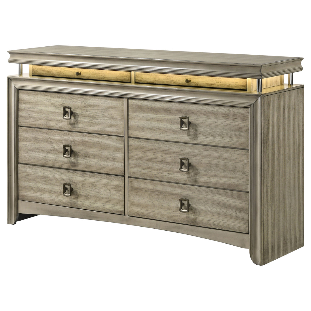 Giselle 8-drawer Dresser Rustic Beige