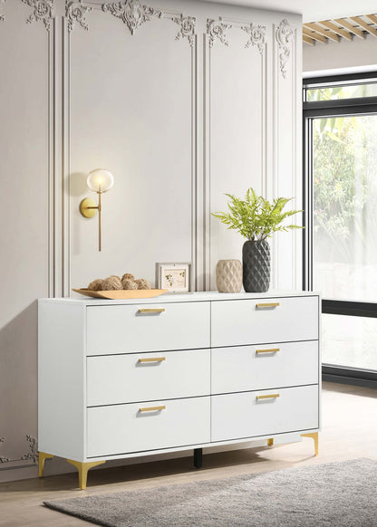 Kendall 6-drawer Dresser White