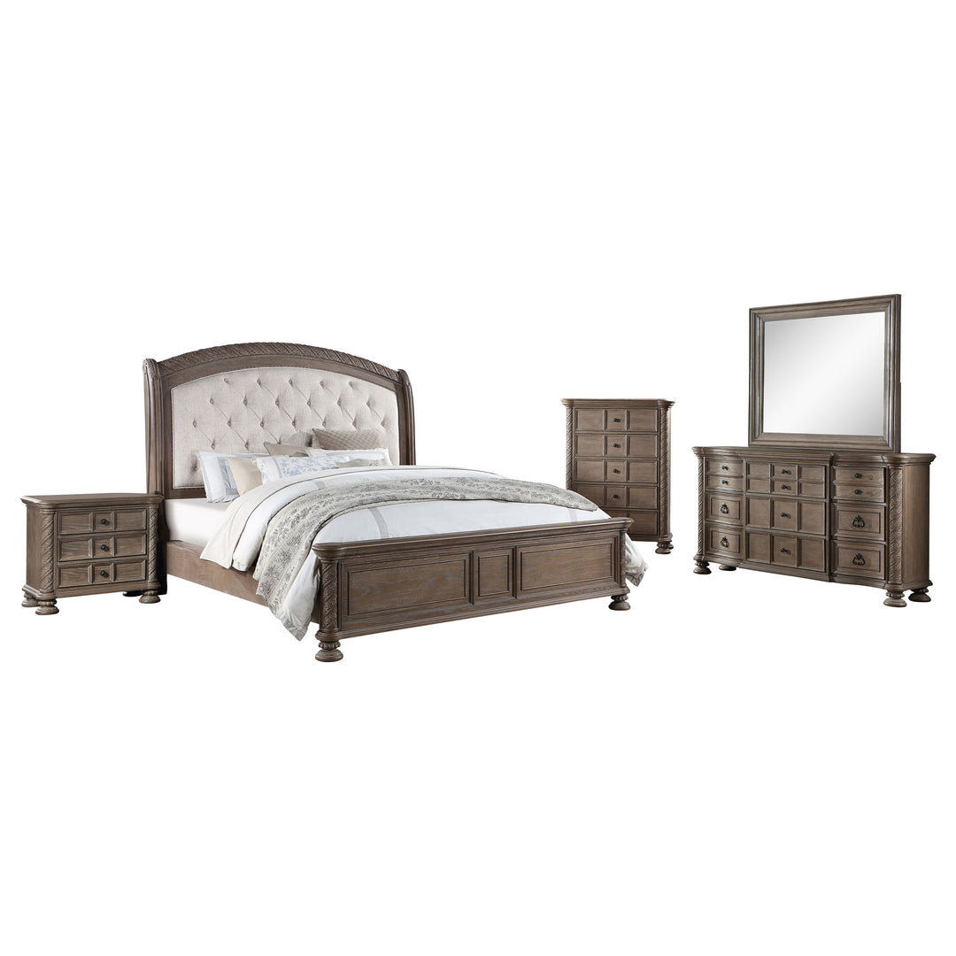 Emmett 5-piece Eastern King Bedroom Set Walnut