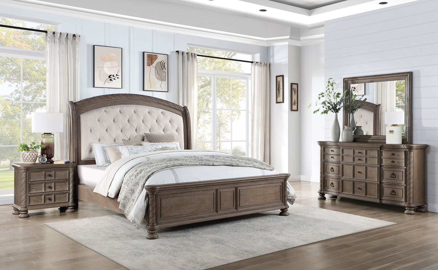 Emmett 4-piece Queen Bedroom Set Walnut