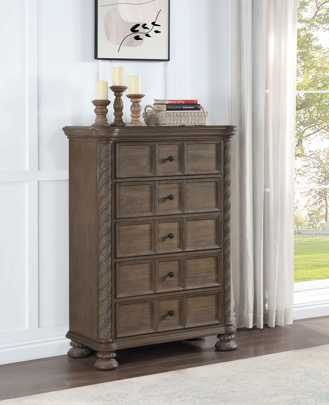 Emmett 5-drawer Bedroom Chest Walnut