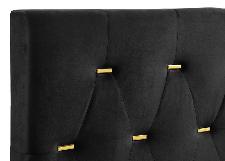 Kendall Upholstered Eastern King Panel Bed Black