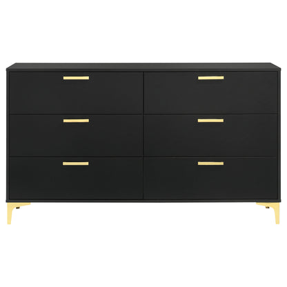 Kendall 6-drawer Dresser Black