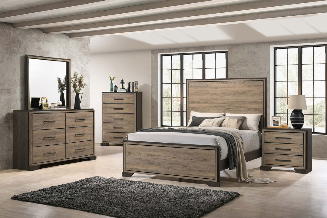 Baker 6-drawer Dresser with Mirror Light Taupe