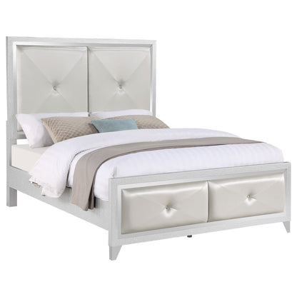 Larue Wood California King Panel Bed Silver