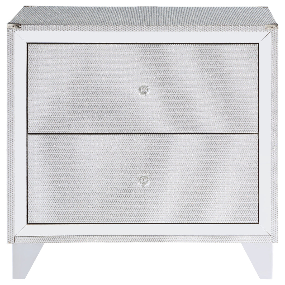 Larue 2-drawer Nightstand Silver