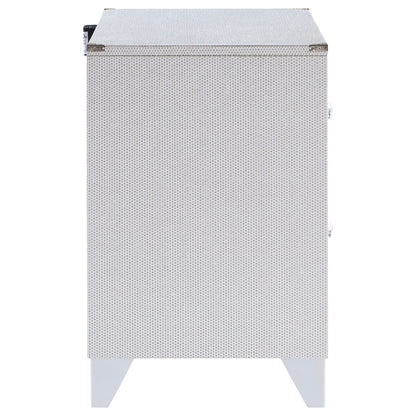 Larue 2-drawer Nightstand Silver