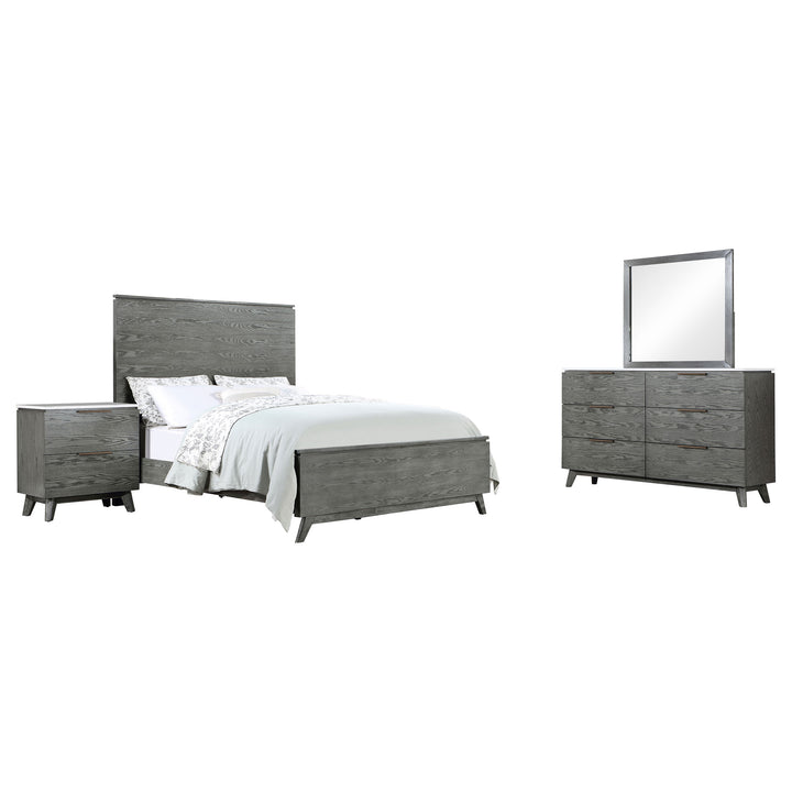 Nathan 4-piece Eastern King Bedroom Set Grey