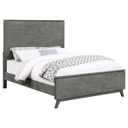 Nathan Wood Eastern King Panel Bed Grey