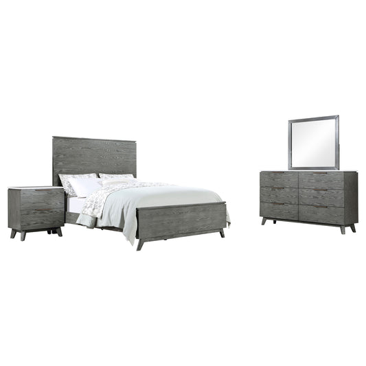 Nathan 4-piece Queen Bedroom Set Grey