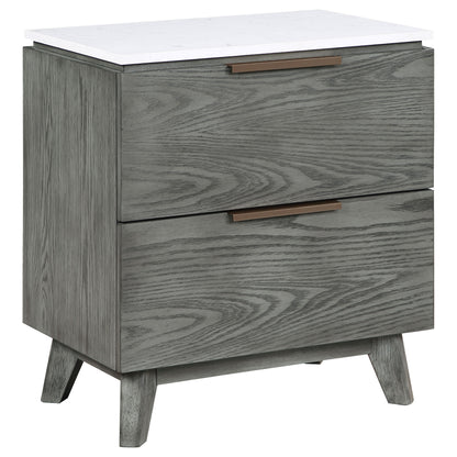 Nathan 2-drawer Nightstand Grey