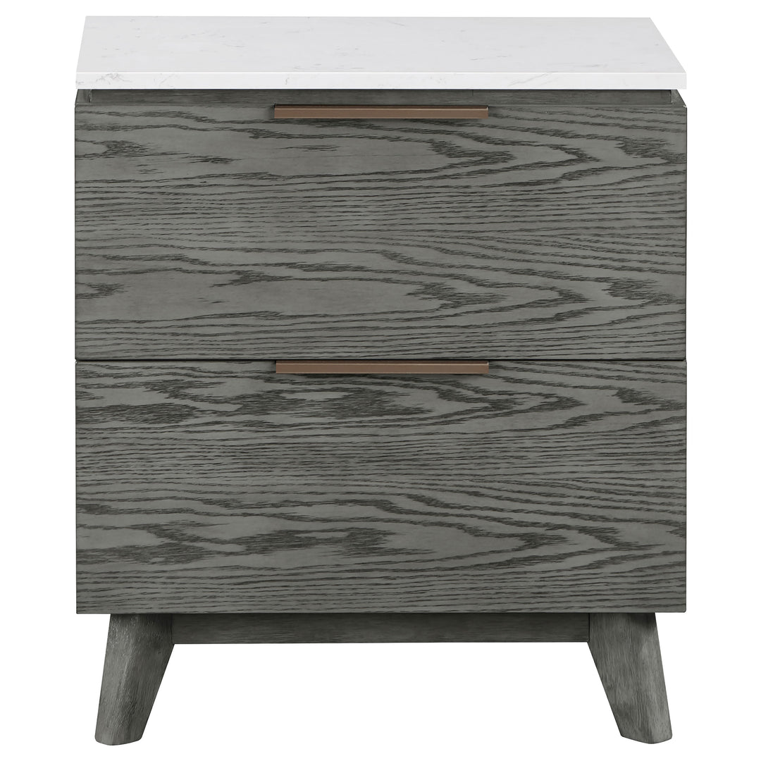 Nathan 2-drawer Nightstand Grey