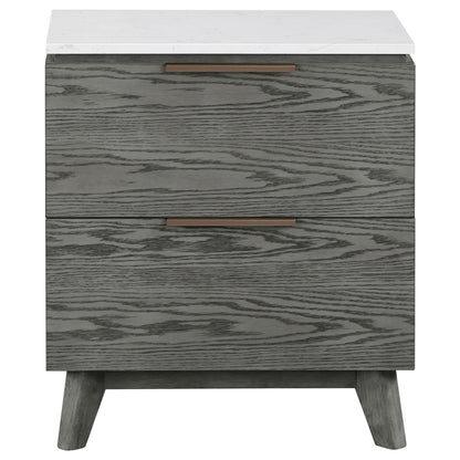 Nathan 2-drawer Nightstand Grey