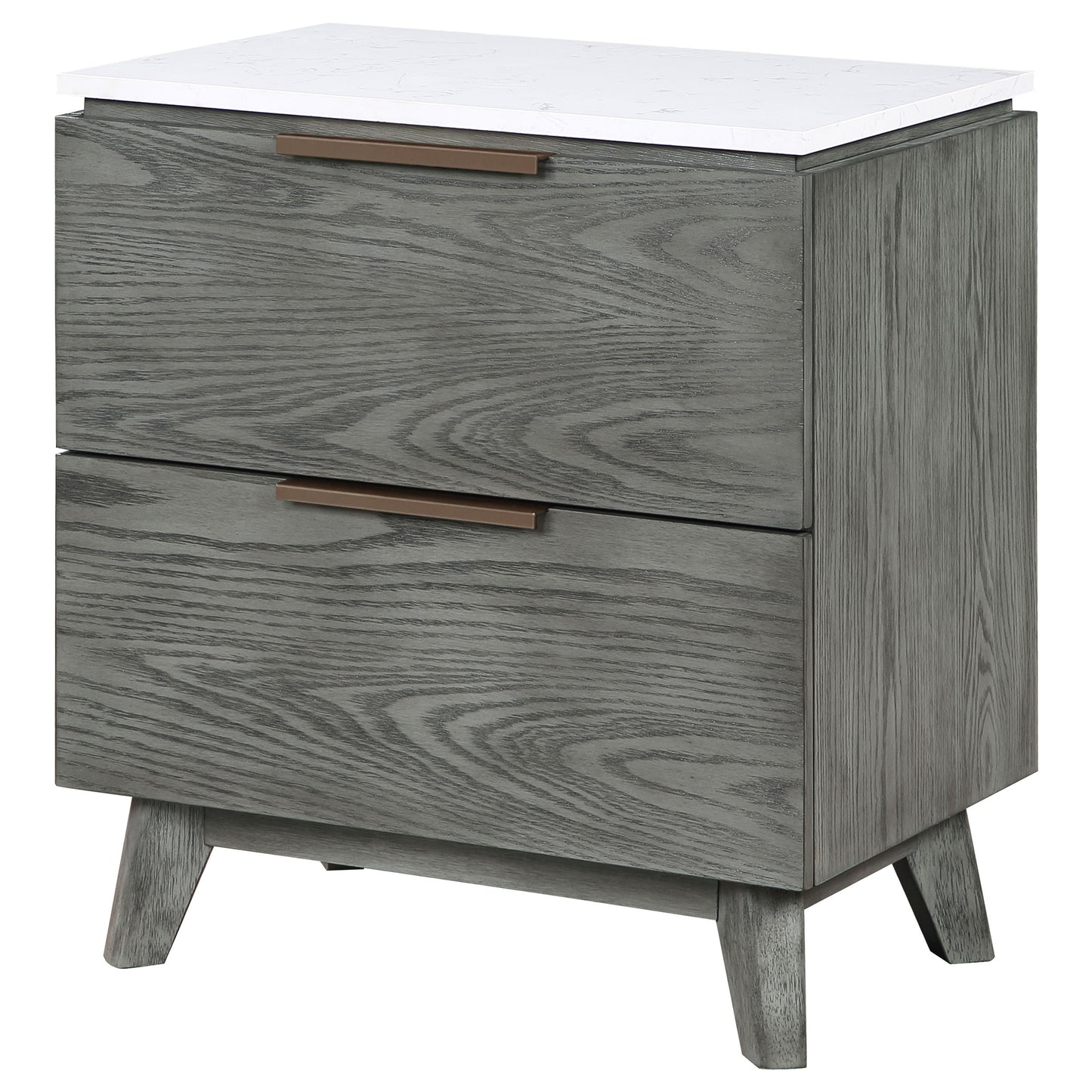 Nathan 2-drawer Nightstand Grey