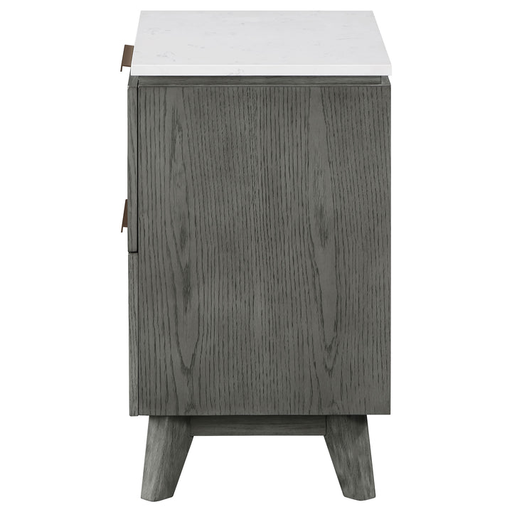 Nathan 2-drawer Nightstand Grey