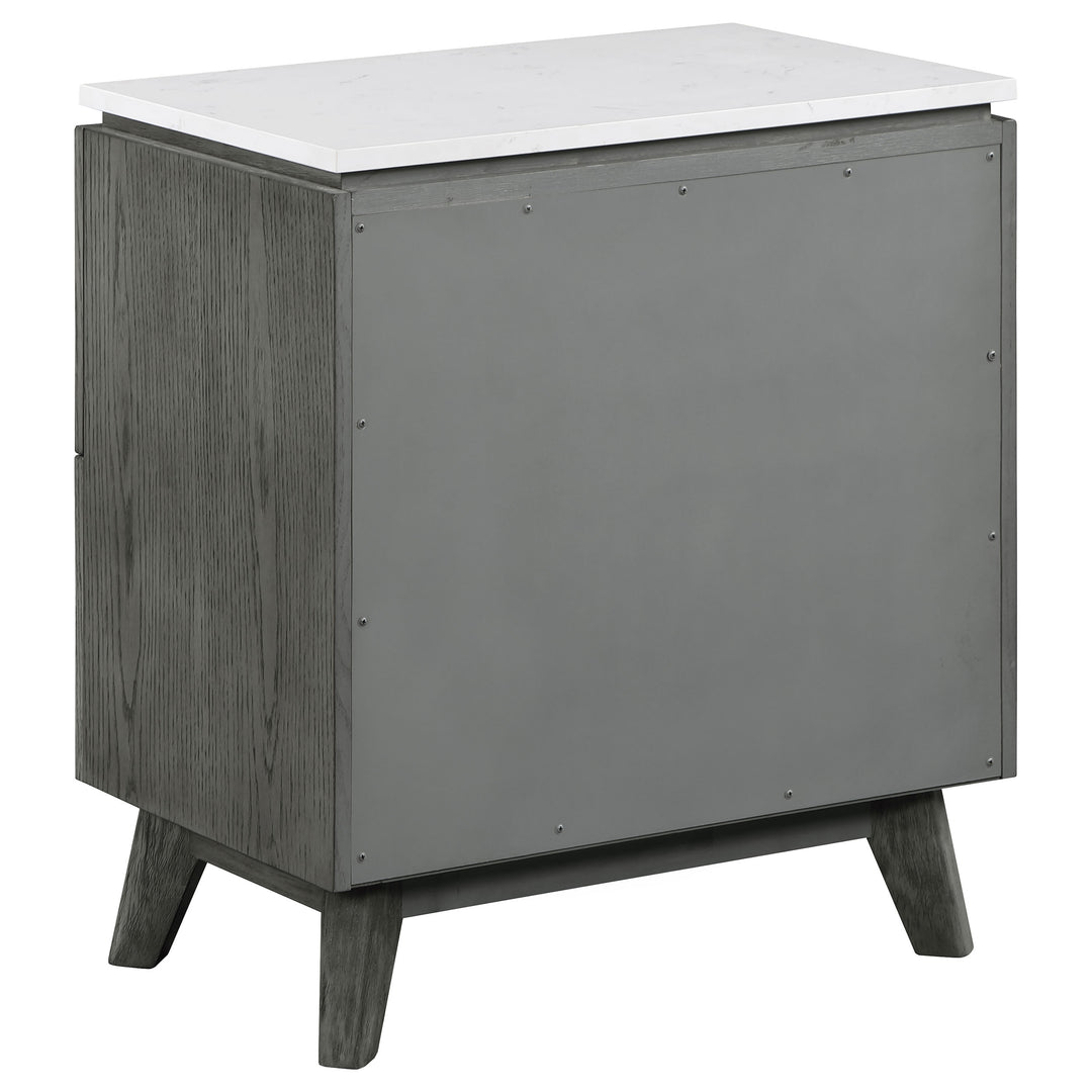 Nathan 2-drawer Nightstand Grey