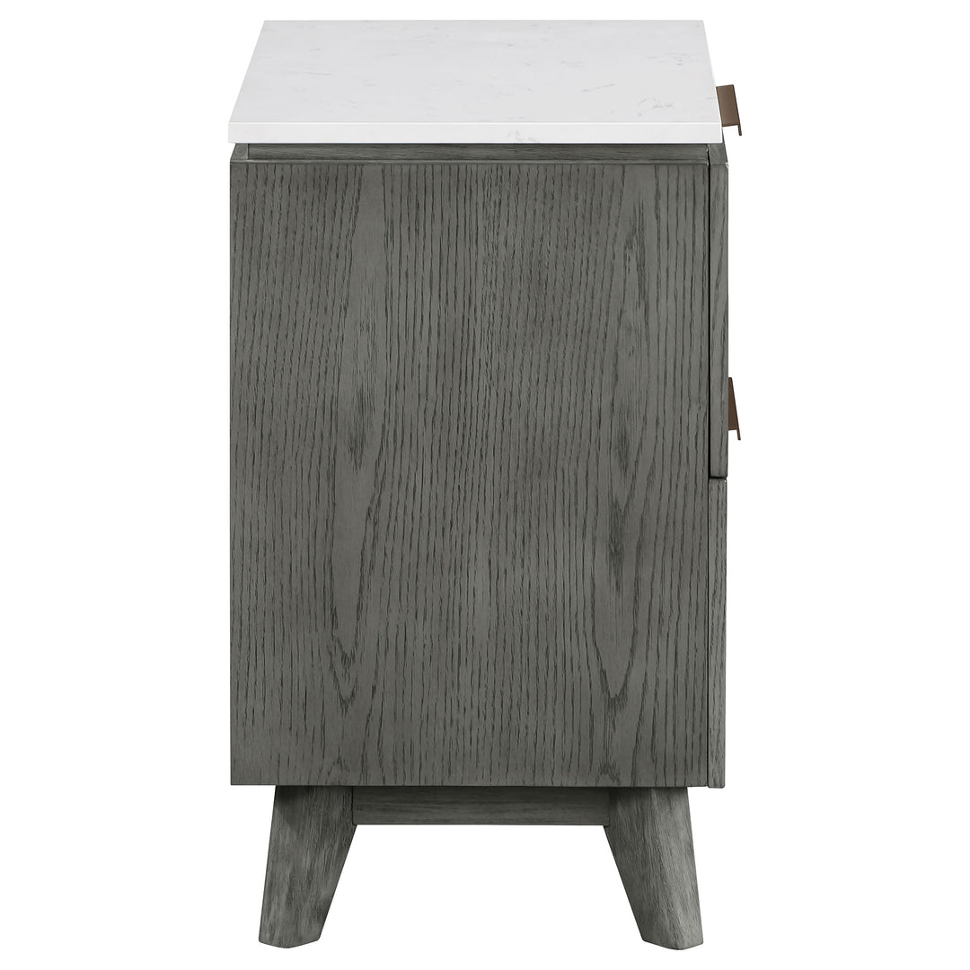 Nathan 2-drawer Nightstand Grey