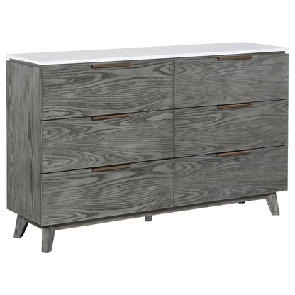 Nathan 6-drawer Dresser Grey