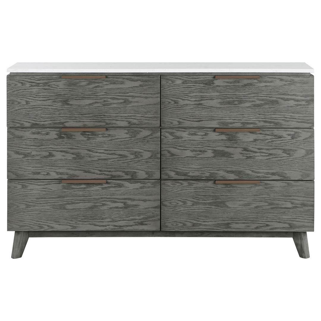 Nathan 6-drawer Dresser Grey