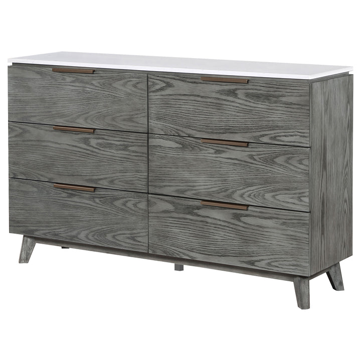 Nathan 6-drawer Dresser Grey