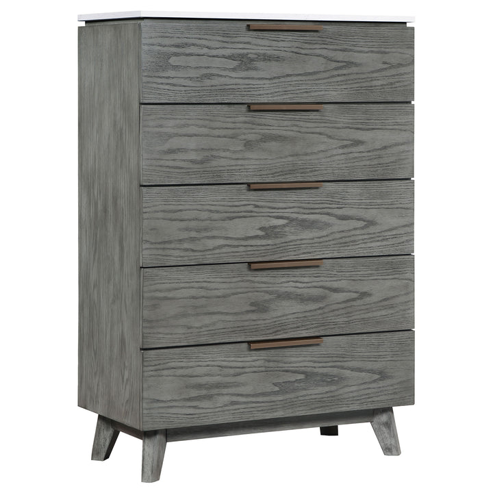 Nathan 5-drawer Bedroom Chest Grey