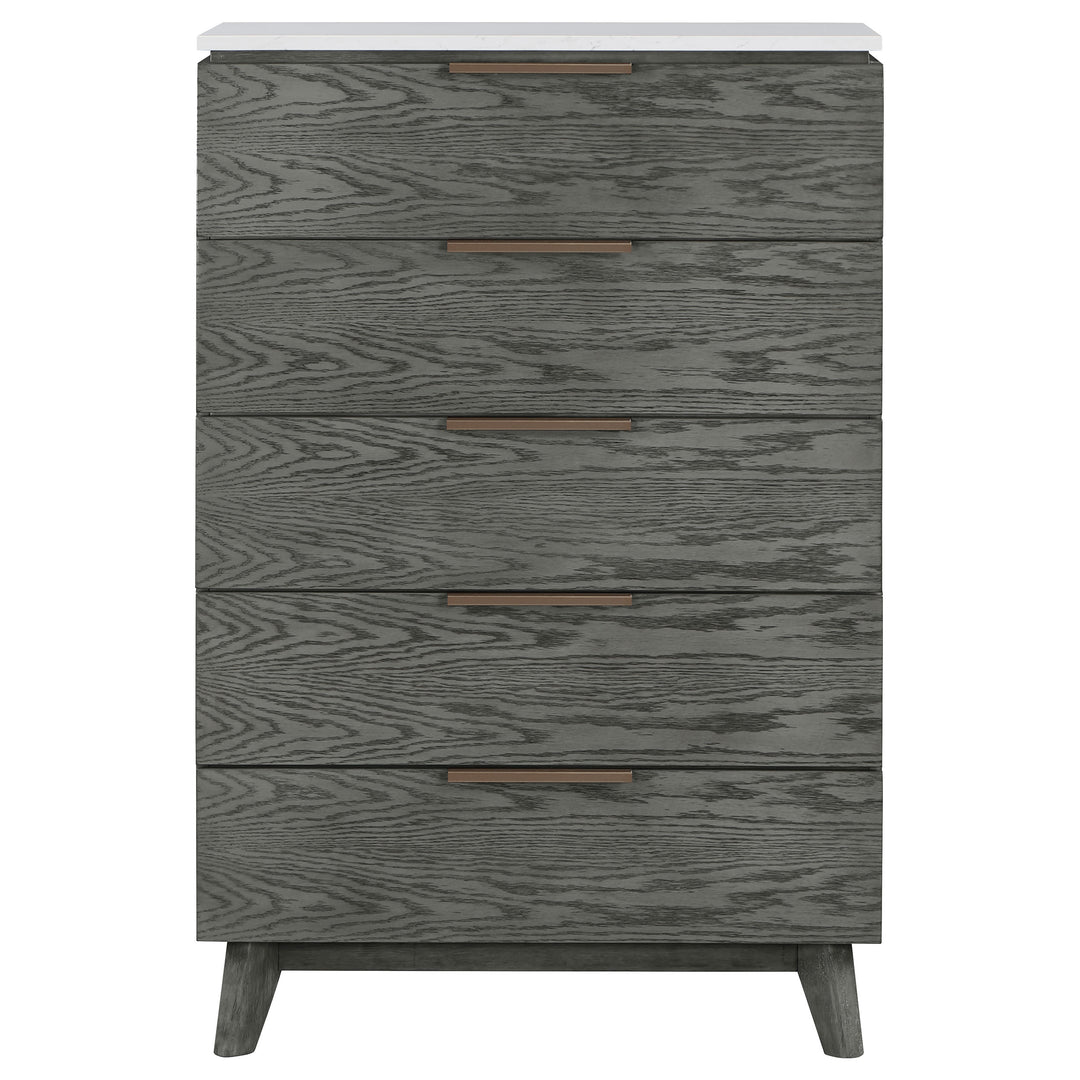 Nathan 5-drawer Bedroom Chest Grey