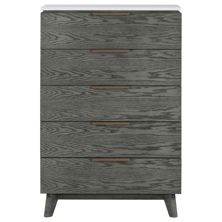 Nathan 5-drawer Bedroom Chest Grey