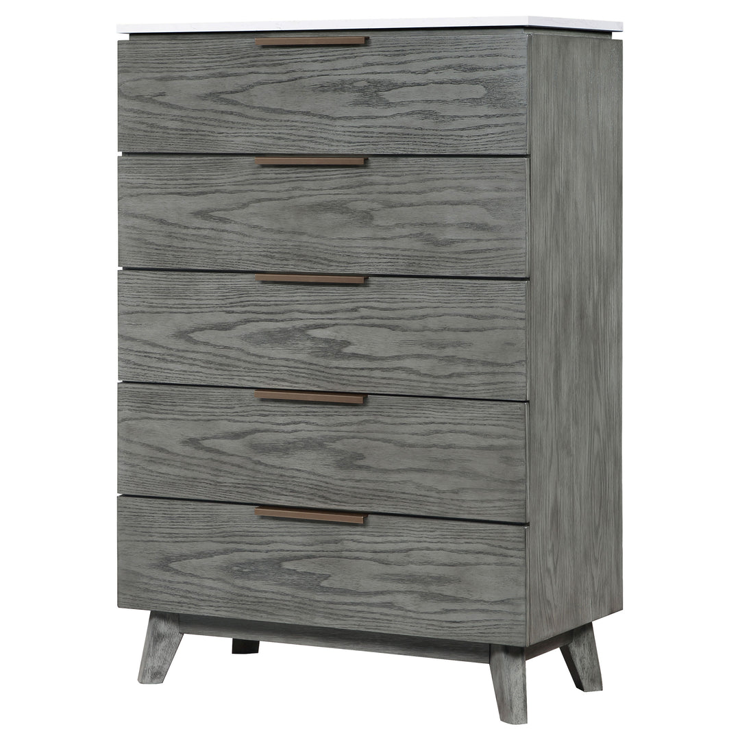 Nathan 5-drawer Bedroom Chest Grey