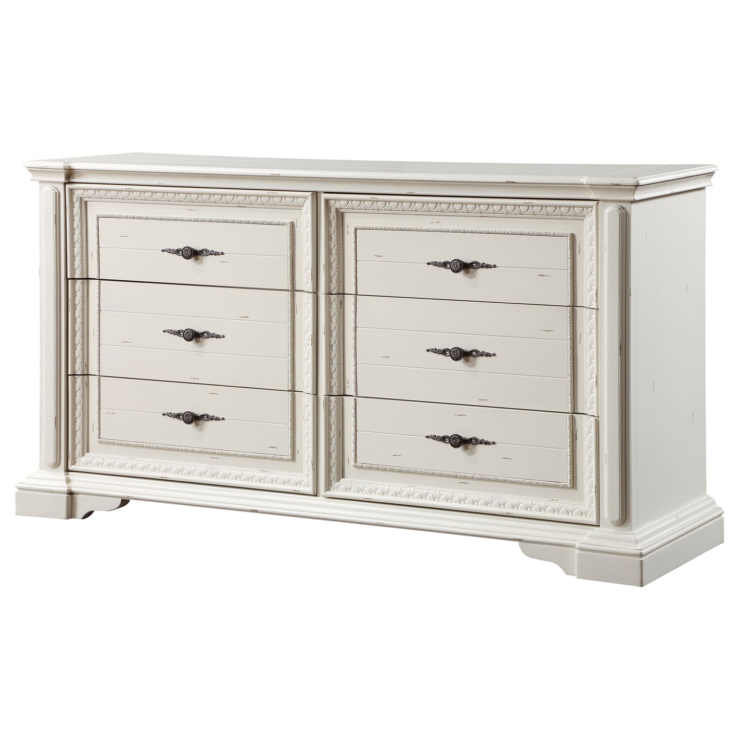 Evelyn 6-drawer Dresser Antique White