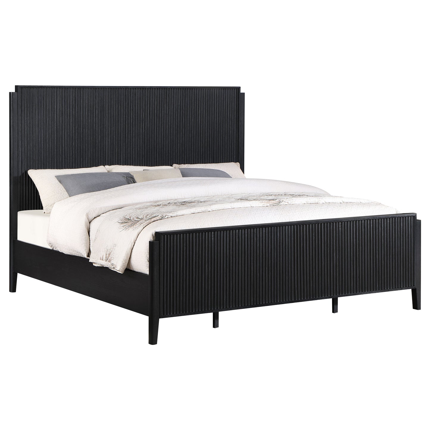 Brookmead Wood California King Panel Bed Black