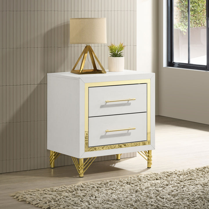 Lucia 2-drawer Nightstand White