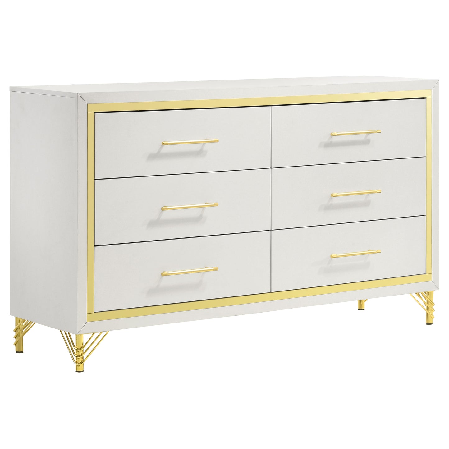 Lucia 6-drawer Dresser White