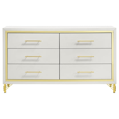 Lucia 6-drawer Dresser White