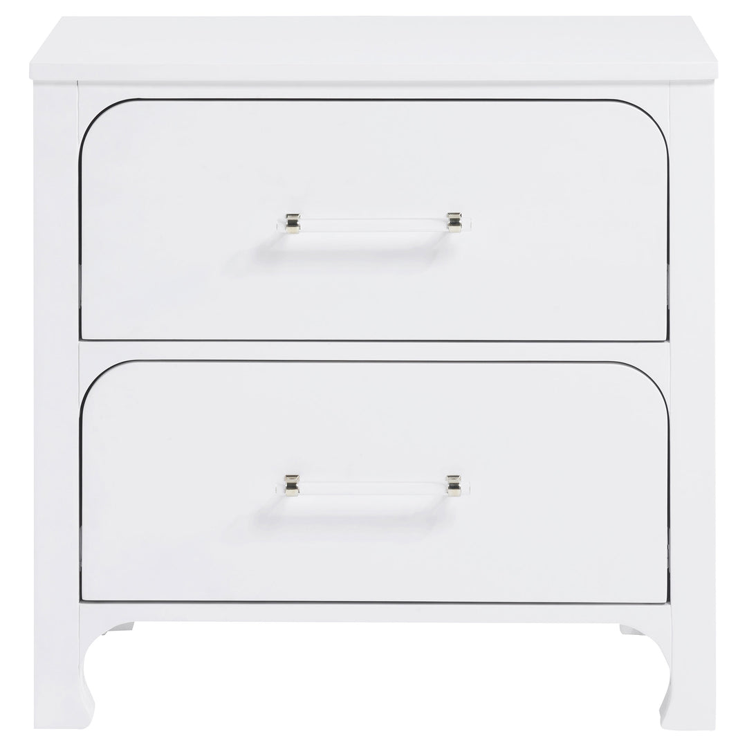 Anastasia 2-drawer Nightstand Pearl White