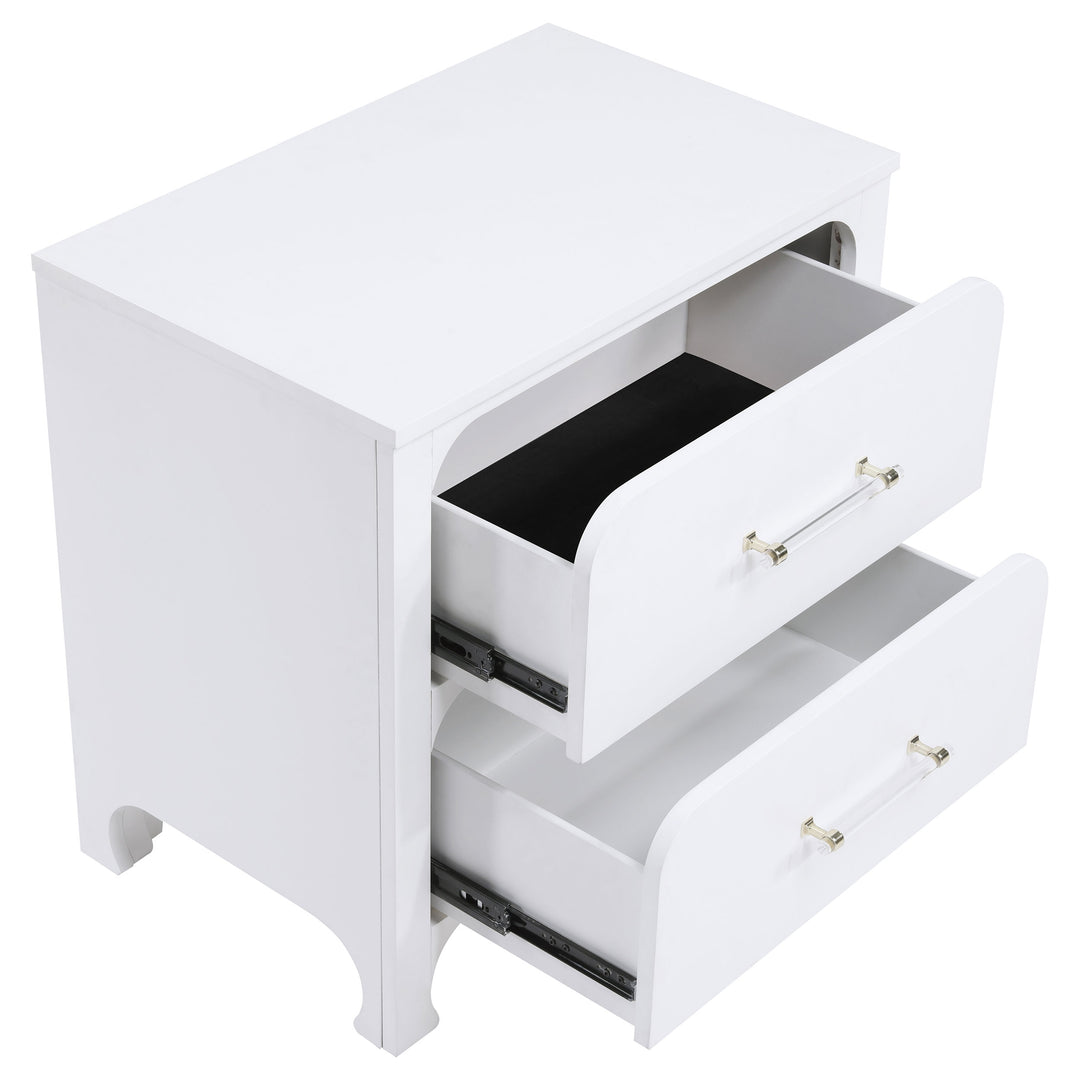 Anastasia 2-drawer Nightstand Pearl White