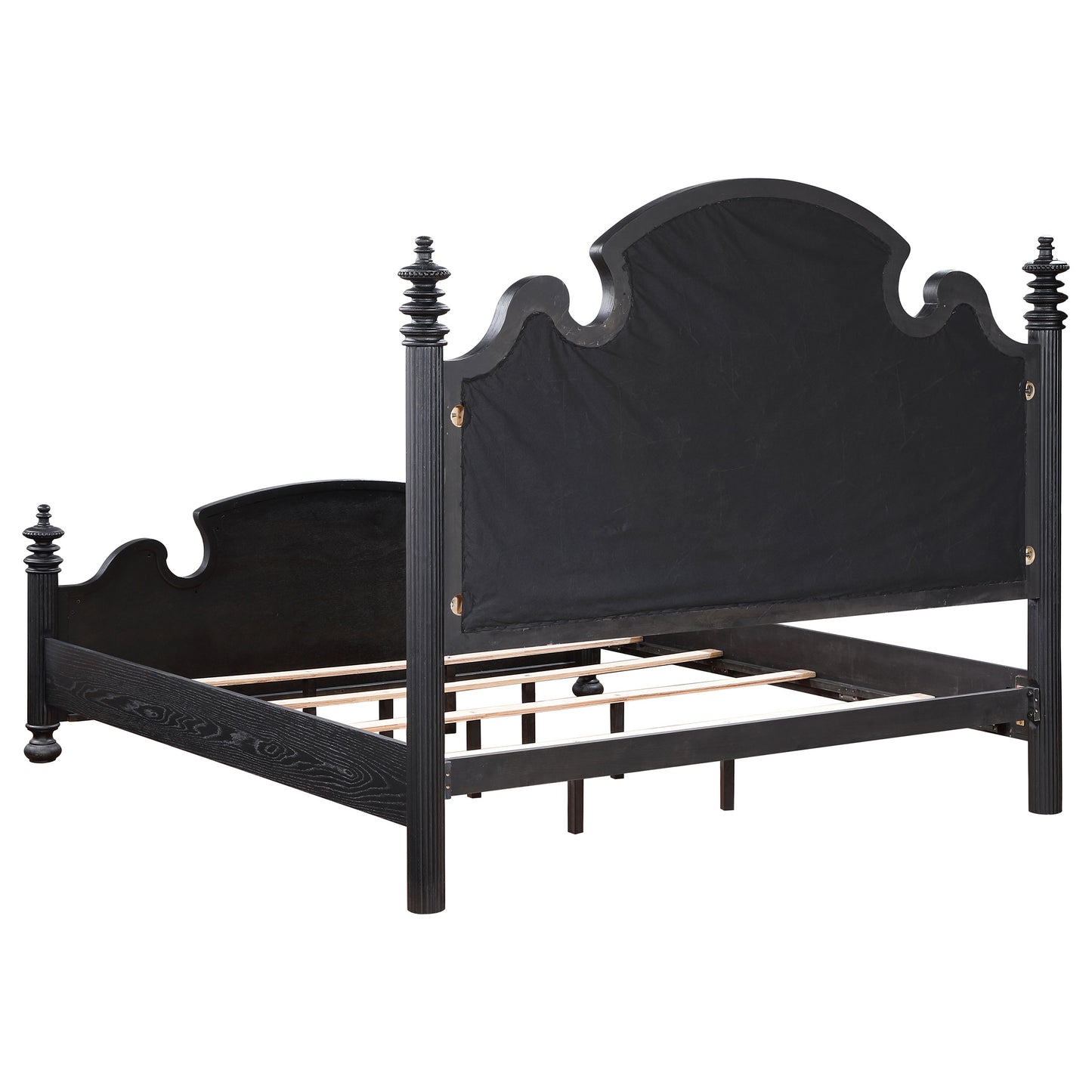 Celina Wood Queen Poster Bed Black