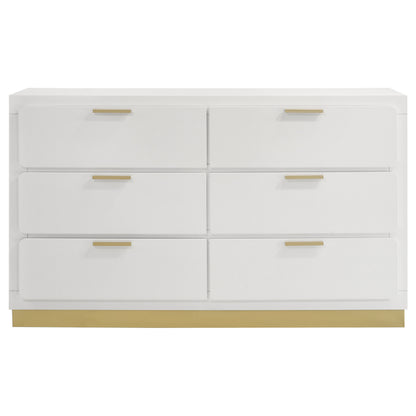 Caraway 6-drawer Dresser White