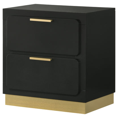 Caraway 2-drawer Nightstand Black