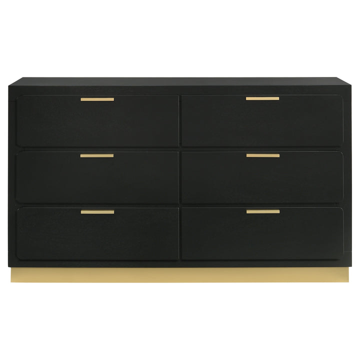 Caraway 6-drawer Dresser Black